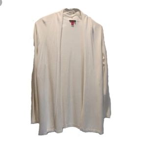 White Cardigan by Vince Camuto in Size XXL with diamond cutout sleeves